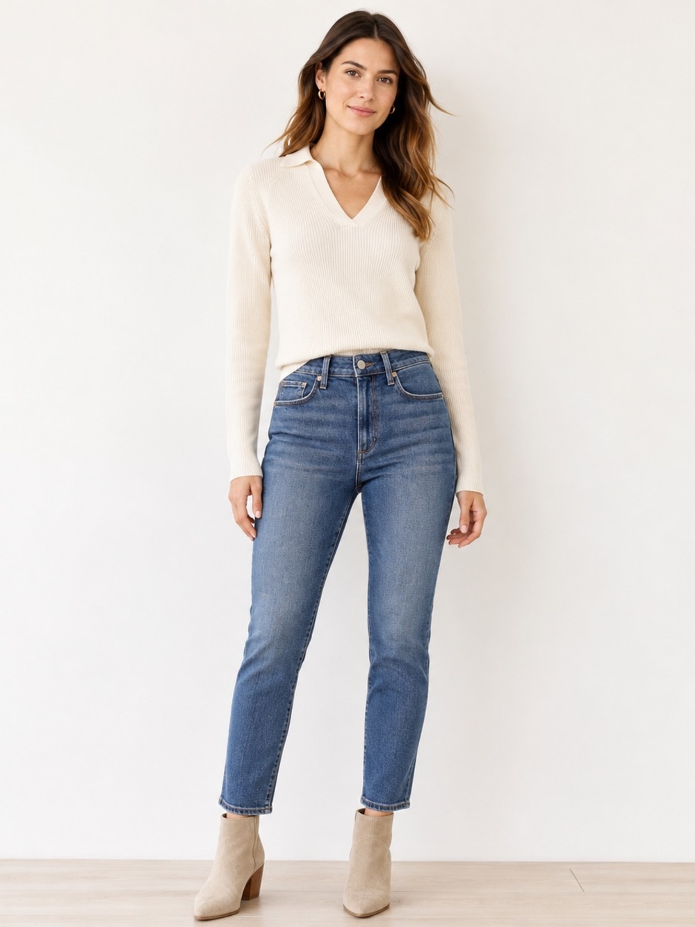 PAIGE Hoxton Slim Kaila High Rise Slim Straight Ankle Jeans Size 29